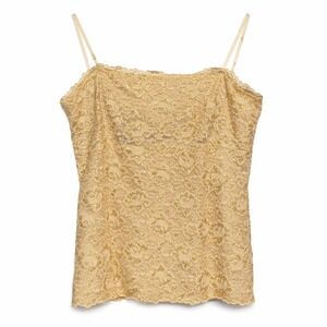 Y2K Coquette Lace Babydoll Cami Womens Size Large Fairycore Whimsical Ethereal